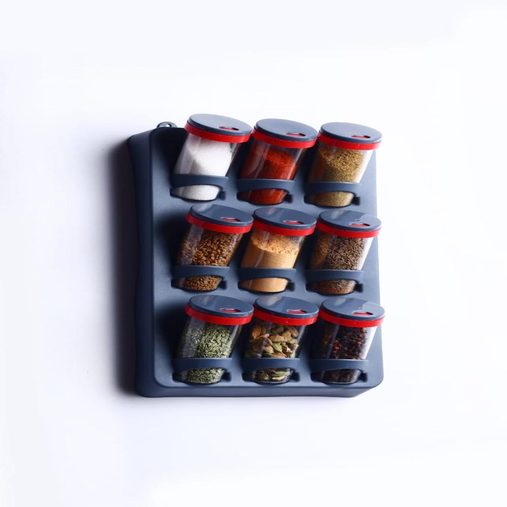 Spice Rack Wall Mounted 9 in 1