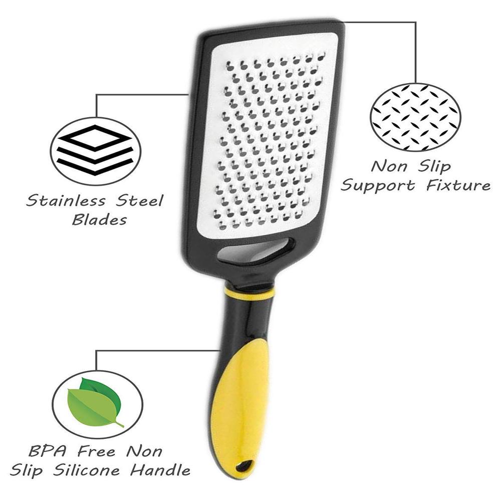 Kitchen Cheese Vegetable Grater - Stainless Steel, 4 Cm Height, Sky Blue And Green Handle Colors | Manual Operation, Ideal For Kitchen Use