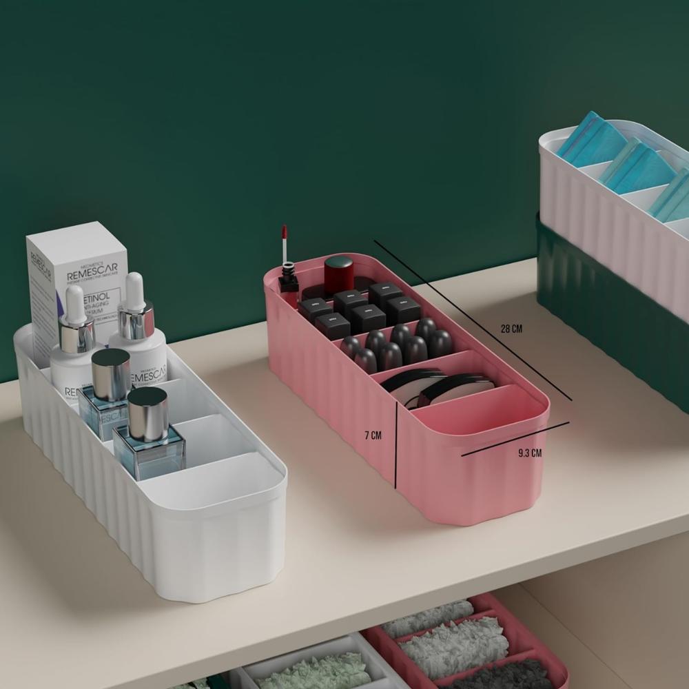 Multipurpose Socks Cosmetic Cutlery Organize Storage Tray Box Set