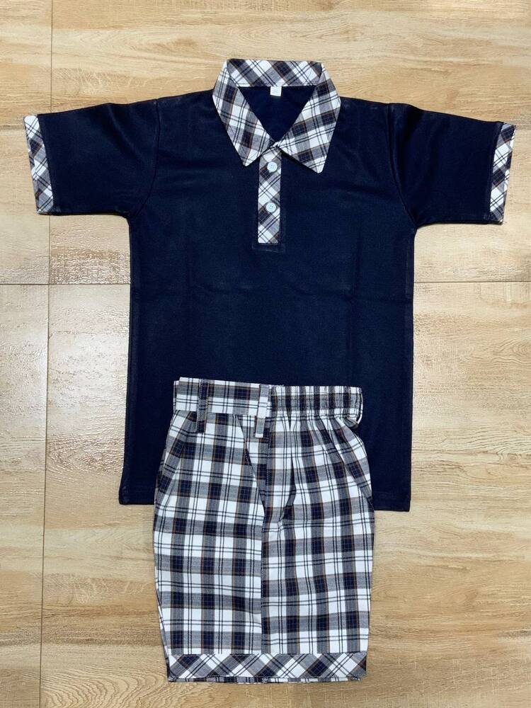 Cotton Pre School Uniform - Color: Multicolor