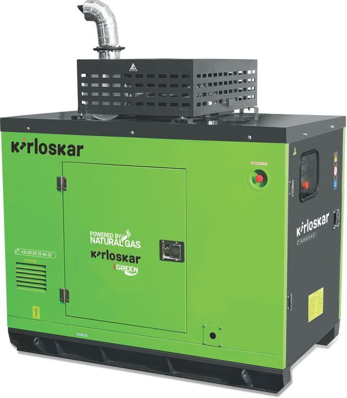 Cpcb Iv+ 15Kva To 250Kva Kirloskar Gas Generator - Color: Green And Black