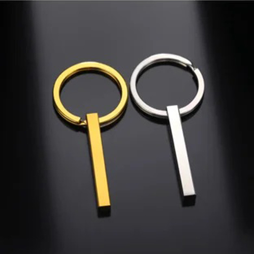 Metal Bar Key Chain - Color: Silver