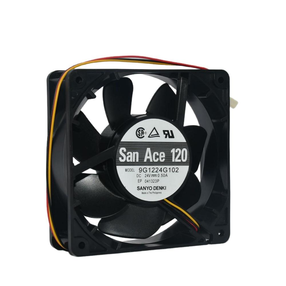 SANACE 9G1224G102 24V 0.50A 12038mm Electric Power Source Plastic Blades 3000rpm Industrial Inverter Fan 