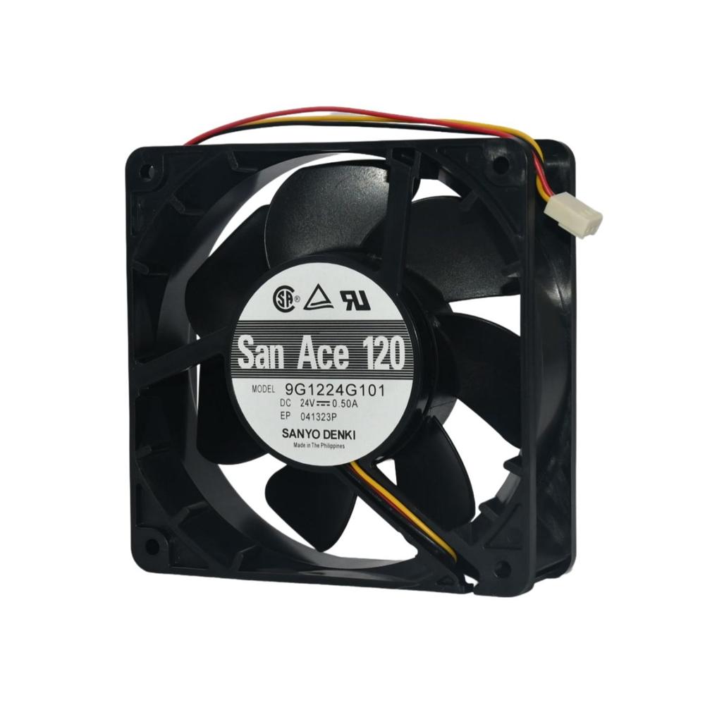 SANACE 9G1224G101 24V 0.50A 12038mm Electric Ball Bearing 3000RPM Industrial Inverter Cooling Fan