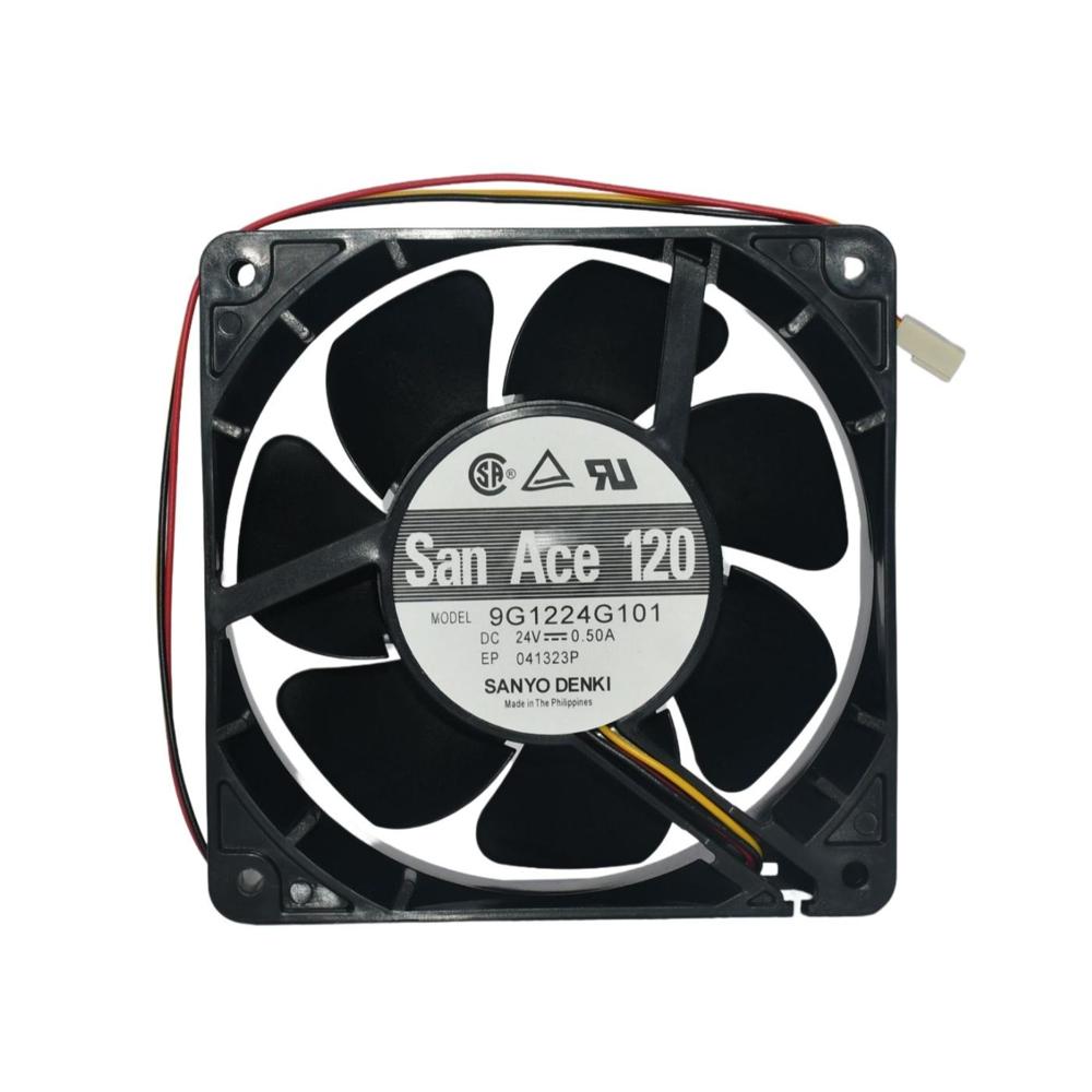 SANACE 9G1224G101 24V 0.50A 12038mm Electric Ball Bearing 3000RPM Industrial Inverter Cooling Fan