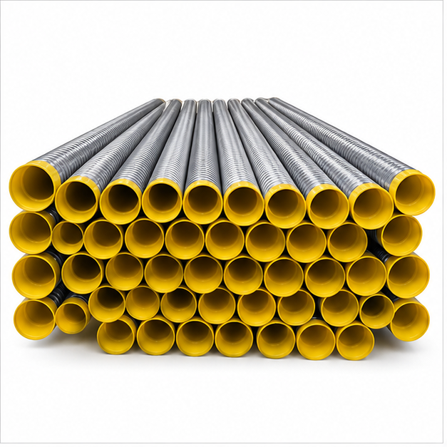 Double Wall Corrugated Pipes - Color: Black