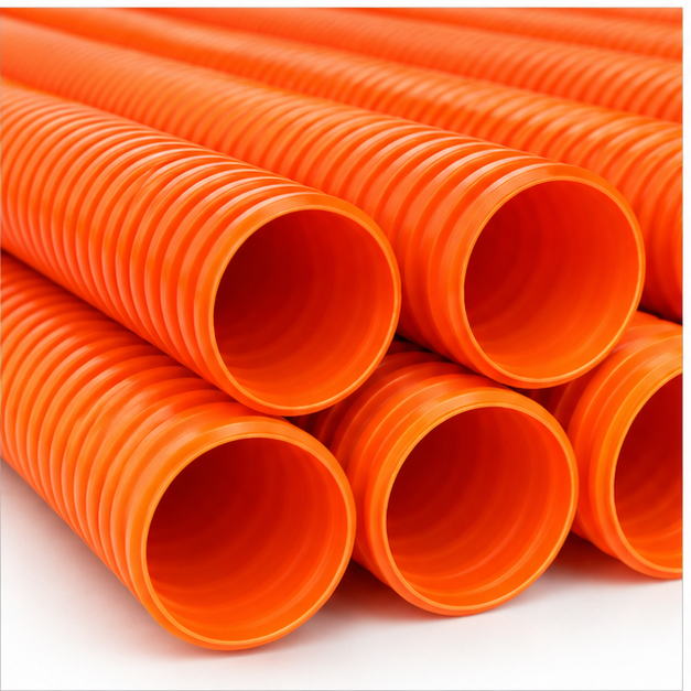 Dwc Corrugated Duct Pipe - Color: Orange