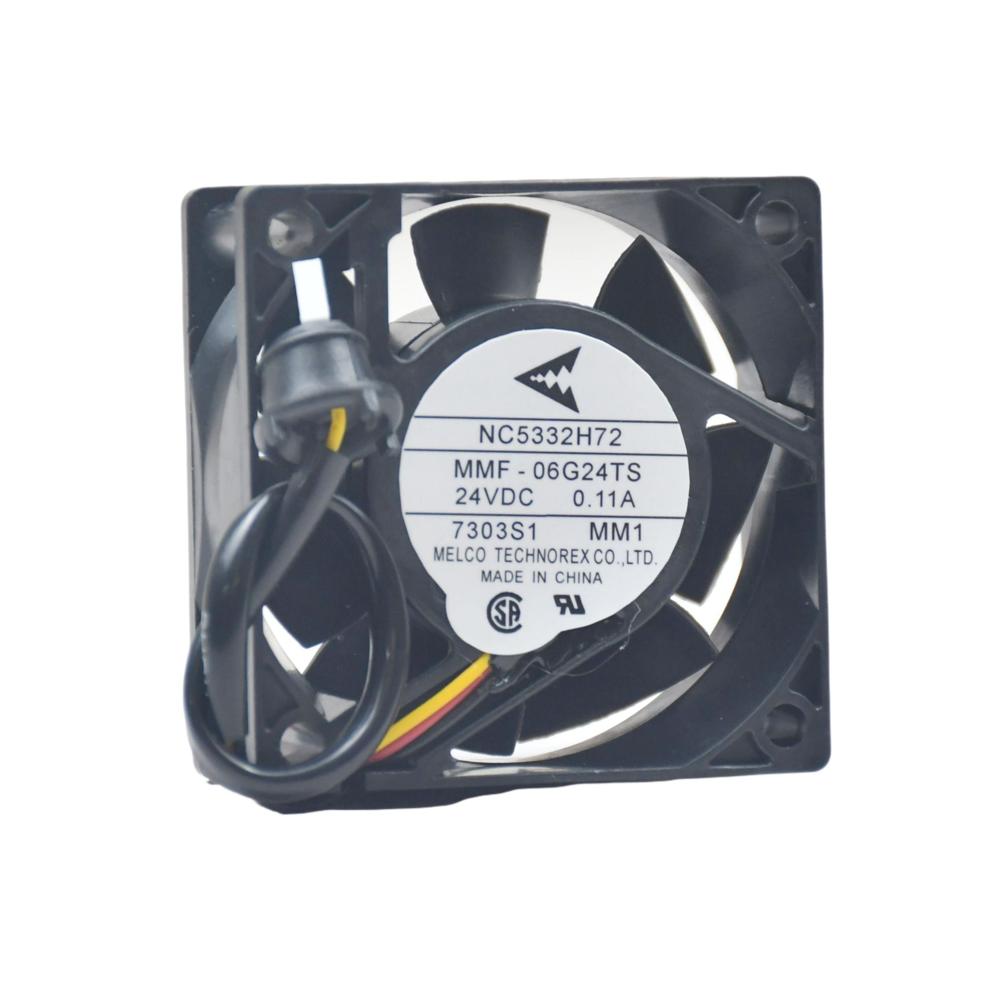 Mitsubishi MMF-06G24TS-MM1 24V DC 0.11A 8025mm NC5332H72 Industrial Inverter Cooling Fan