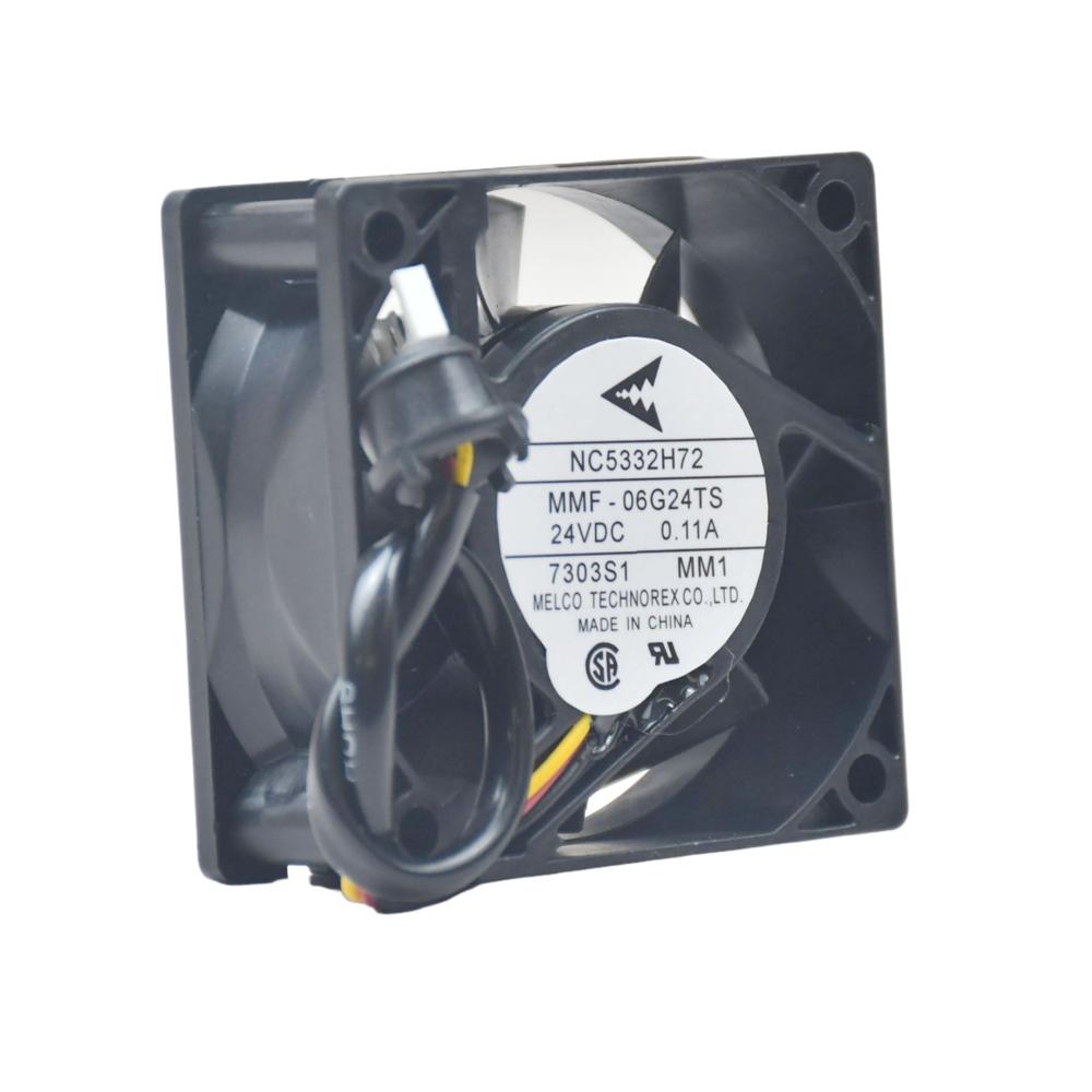 Mitsubishi MMF-06G24TS-MM1 24V DC 0.11A 8025mm NC5332H72 Industrial Inverter Cooling Fan