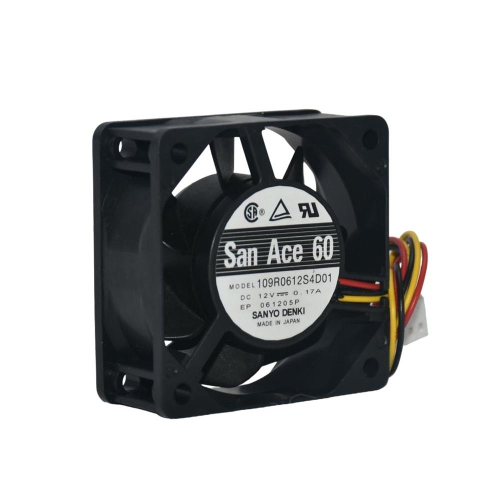 SANACE 109R0612S4D01 12V DC 0.17A 6025mm Axial Flow Cooling Fan 3000rpm Speed Fan