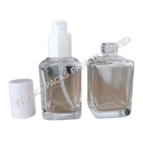 15ml Transparent Lotion Pump Glass Bottle