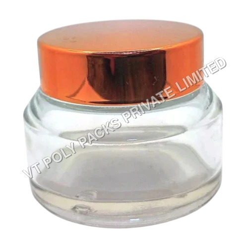 50Gm Clear Slant Glass Jar