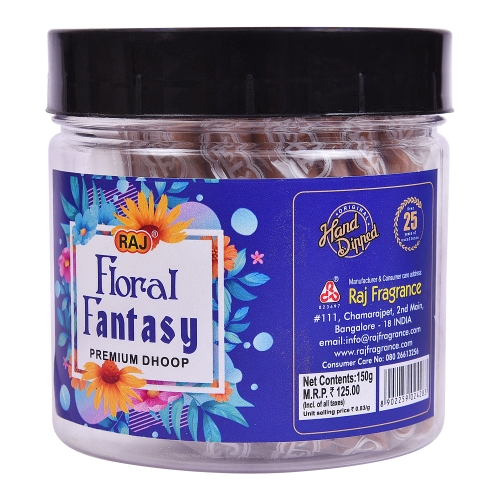 Floral Fantasy Premium Dhoop Jar