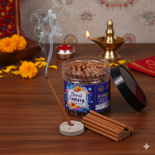 Floral Fantasy Premium Dhoop Jar