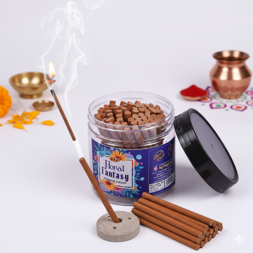 Floral Fantasy Premium Dhoop Jar