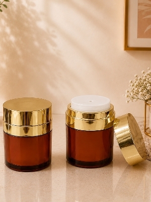 Airless Cosmetic Jar For Cosmetics Use - Color: Transparent