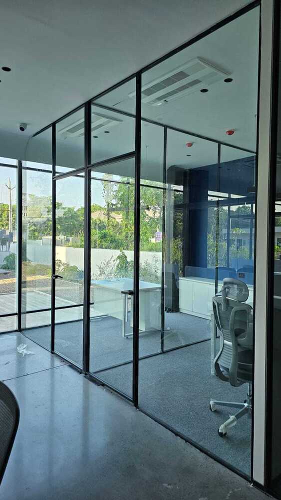 Office Aluminium Partitions - Color: Black