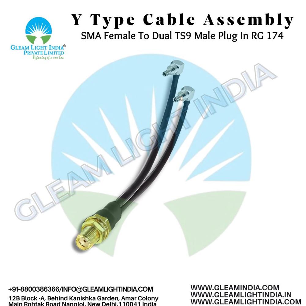 SMA Female To Dual TS9 Male Plug In RG 174