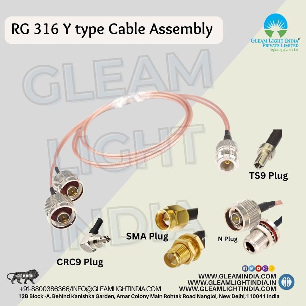 N Female to Dual N Male Plug in RG 316 cable