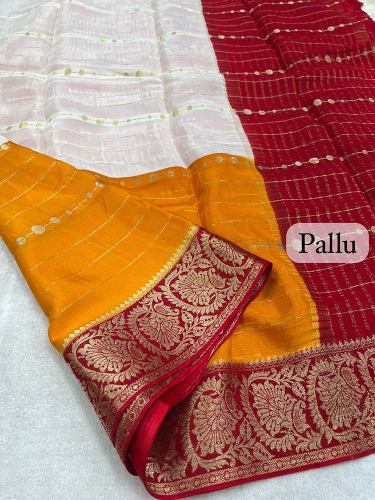 Pure Mysore Crape Silk - Color: Multicolor