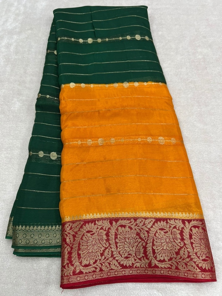 Pure Mysore Crape Silk - Color: Multicolor