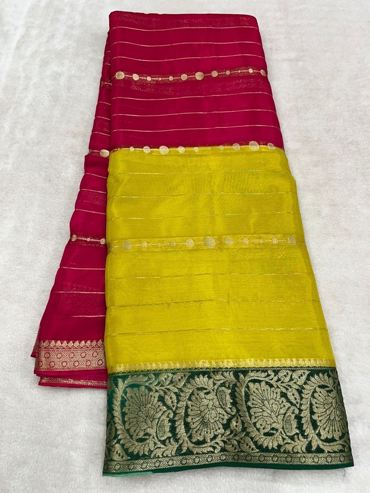 Pure Mysore Crape Silk - Color: Multicolor