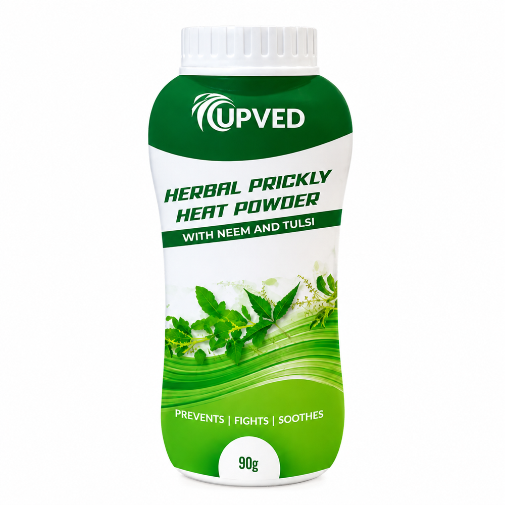 Upved Herbal Prickly Heat Powder With Neem & Tulsi 90 Gm - Age Group: Suitable For All Ages