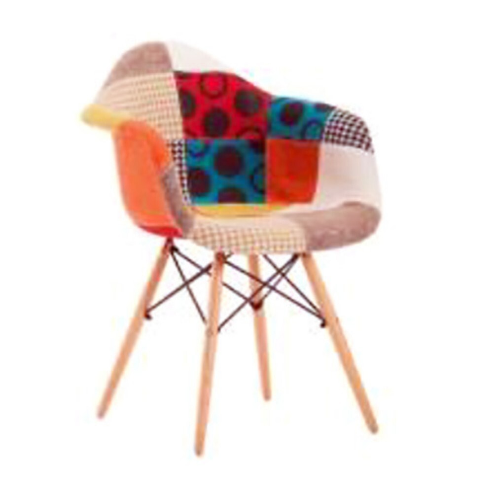 Marvel Cushion Imp Patched Multicolor Upholstery Chair - Color: Different Available