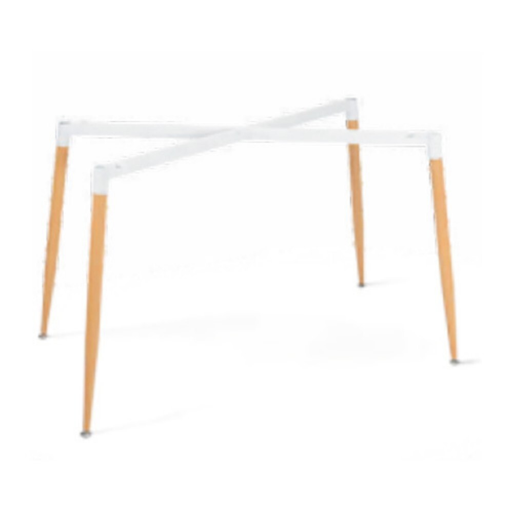 Qt 17 Wood Grain Metal Base Table Stand - Color: Different Available