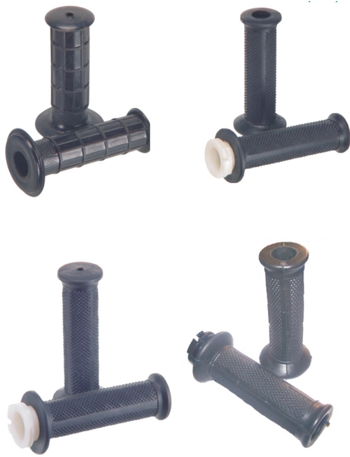 Handle Grip Set - Rubber & Plastic, Powder Coated | For Use In Two Wheelers, Lightweight Design (10-50 Grams)