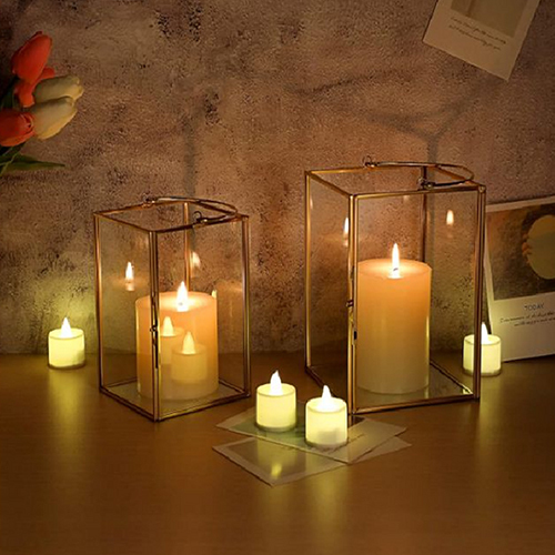 Glass Hurricane Candle Holder
