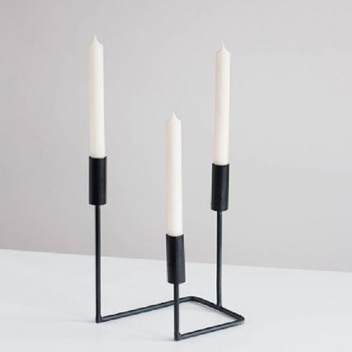 Black Metal Candlestick Holder