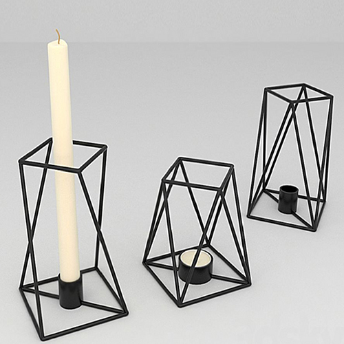 Metal Tea Light Geometrical Candle Holder