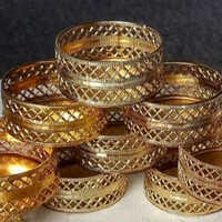 Gold Tealight Candle Holder Set