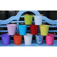Colorful Metal Bucket Planter