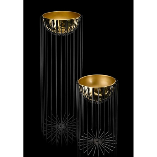 Two Contemporary Metal Planter