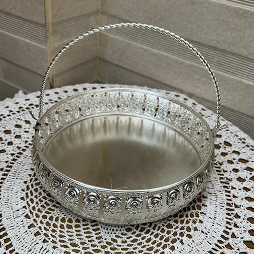 German Silver Flower Basket