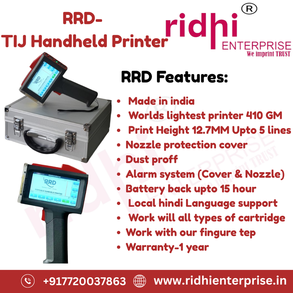 Ridhi RRD- TIJ Handheld Printer