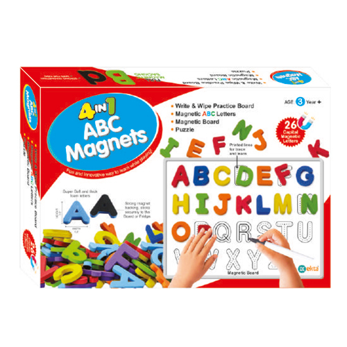 4 In 1 Abc Magnets - Color: Multicolor