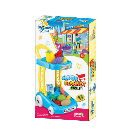 10Pcs Super Market Trolley - Color: Multi Colour