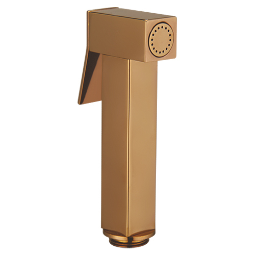 CHF-3018 CUBE PVD ROSEGOLD Health Faucet with 1 Mtr. SS Tube & Brass Hook