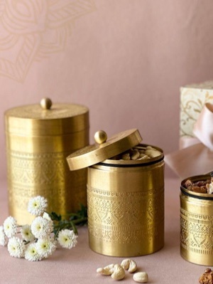 Brass spice box