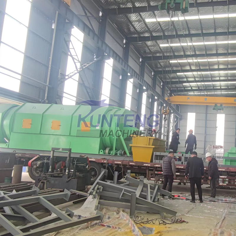 Urban solid waste sorting line, rotating screening machine garbage sorting machinery