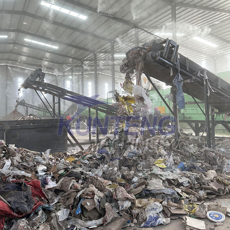 MSW Sorting and RDF Production Line Garbage Shredding Combustion Rod Forming Equipment Waste Processing Machine