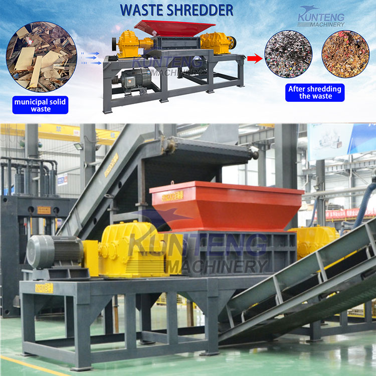 Large Industrial Waste Shredder Machine Waste Plastic Crusher Machine waste metal shredder