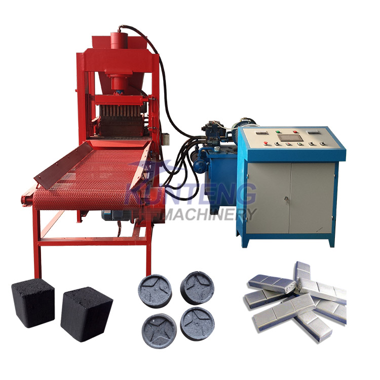Fully Automatic Hydraulic Forming Machine Hook-Ah Charcoal Briquette Making Machine Biomass Charcoal Briquette Machine - Briquette Size: Customized