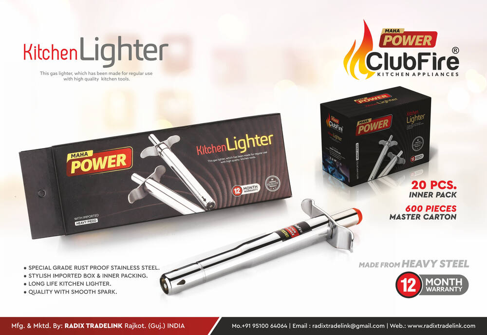Stylish Kitchen Lighter - Length: Different Available Millimeter (Mm)