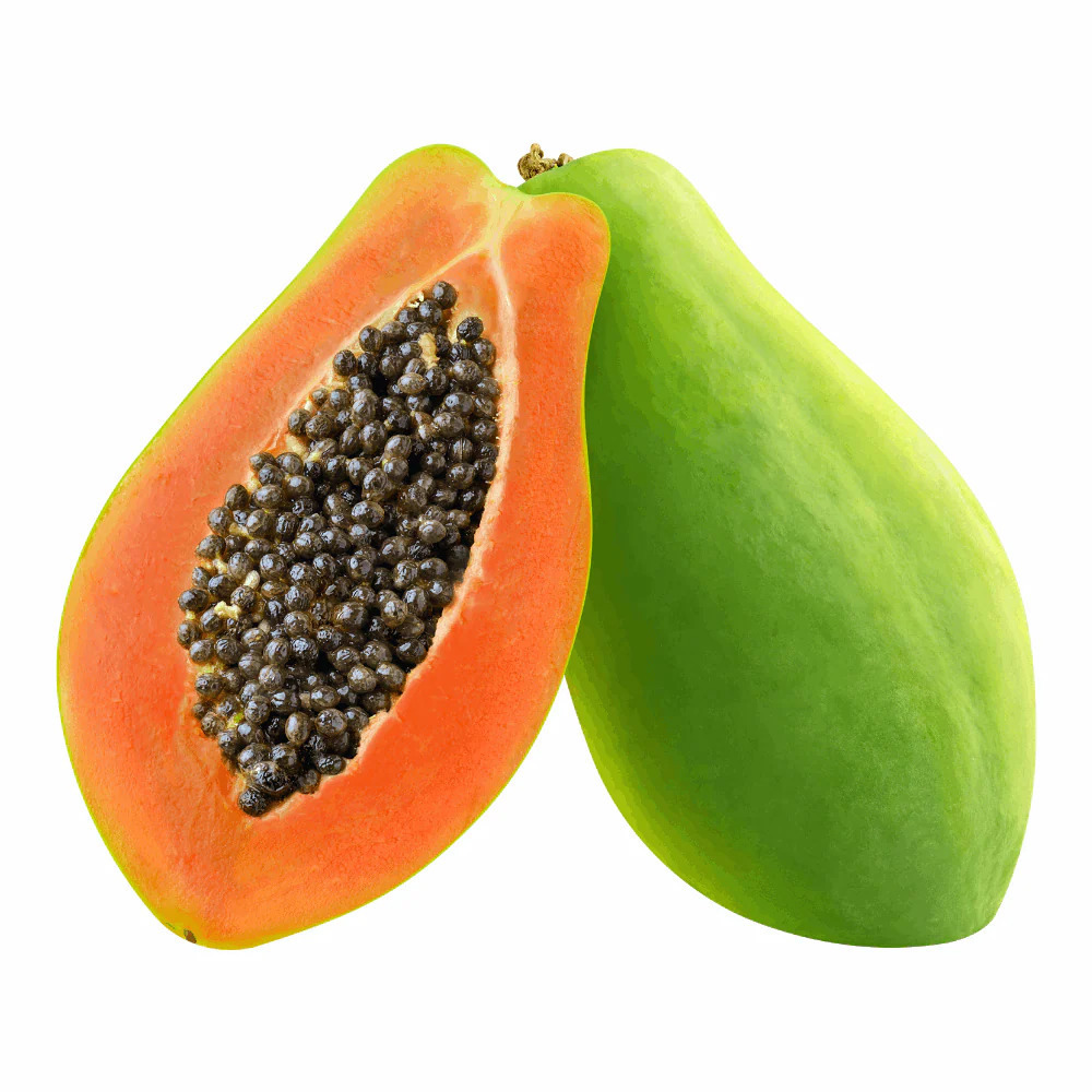 Fresh Papaya Fruit - Color: Green