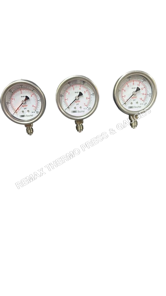 Add2 Baumer Pressure Utility Gauge - Color: Silver