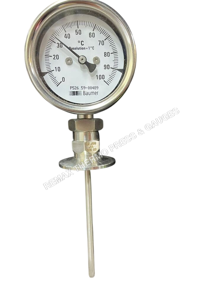 CBD2 -Tri Clover Type Baumer Temperature Gauge